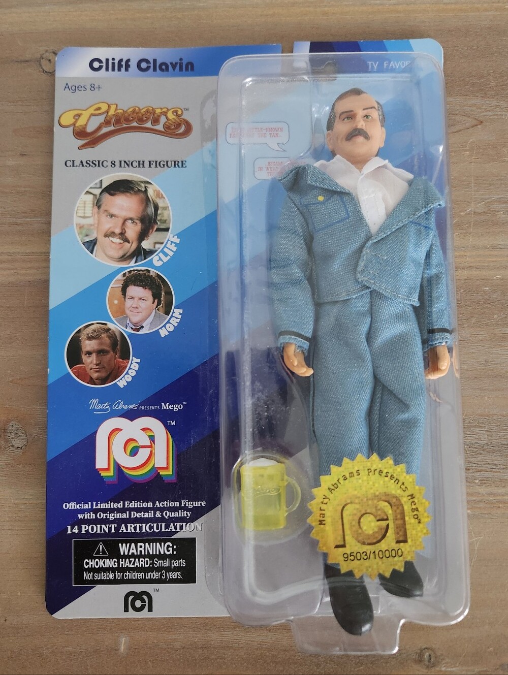 Mego Cheers Cliff Clavin 8 Inch Action Figure Sealed Limited Edition #9503/10000